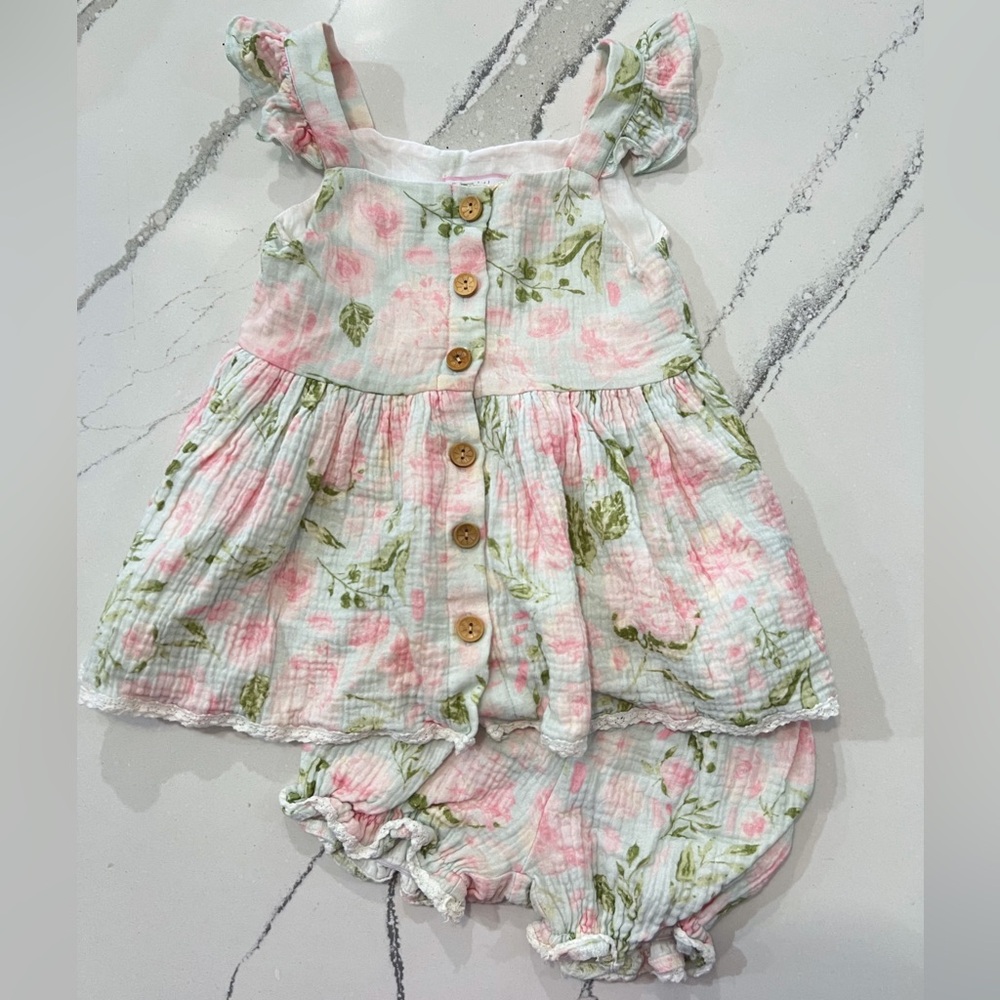 Sweet Honey Girl Floral Beach Set 5T